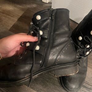Black Leather Women's Boots
